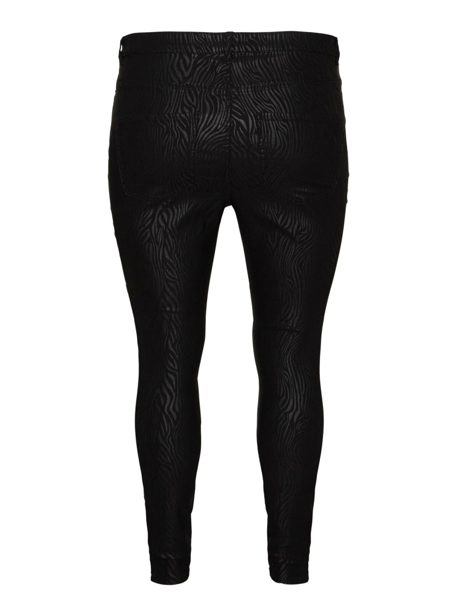 Underdele Vero Moda Curve | Vmsophia Hr Skin Zebra Coated Pant