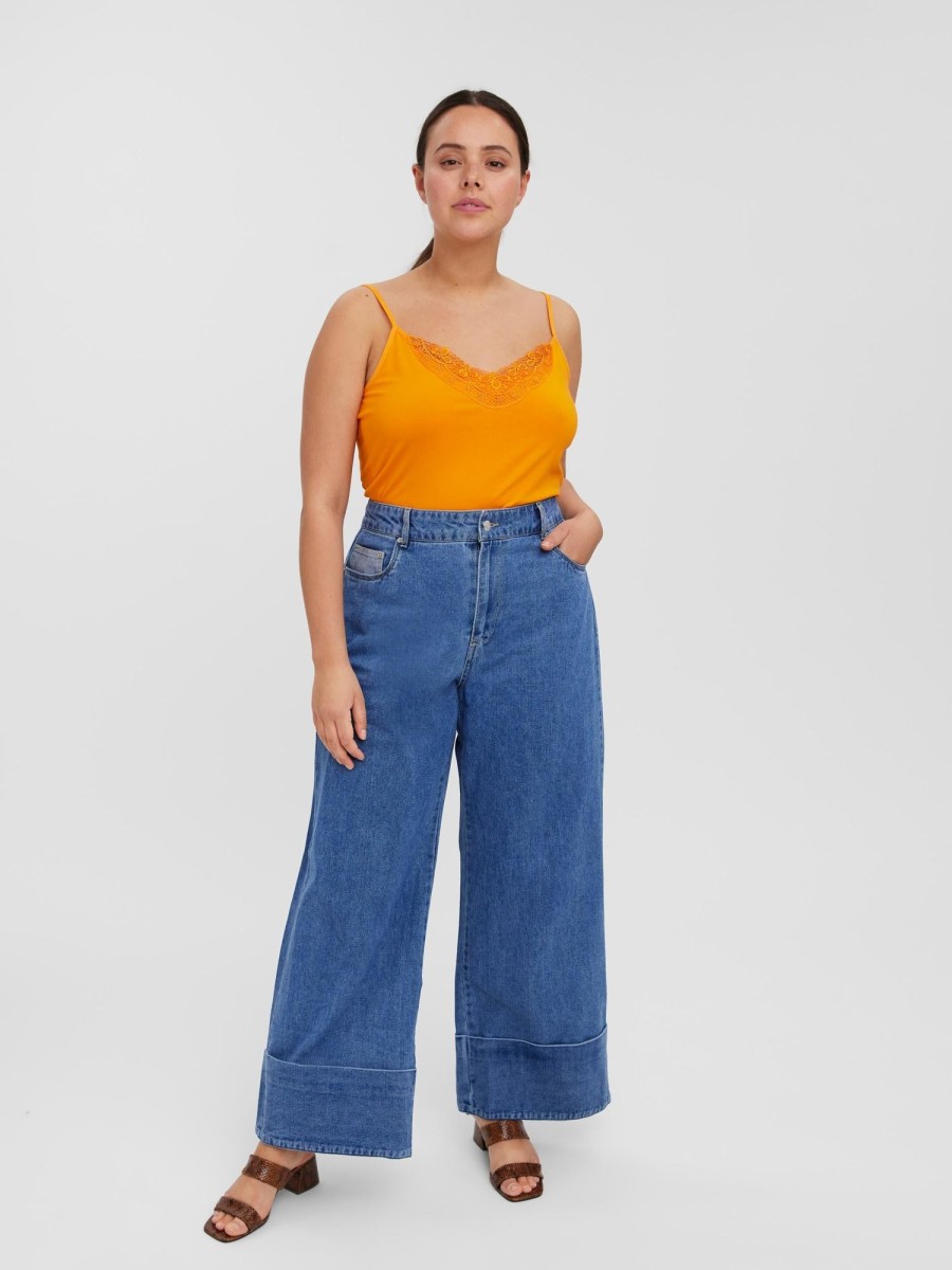 Underdele Vero Moda Curve | Vmkathy Wide Fold Up Jeans