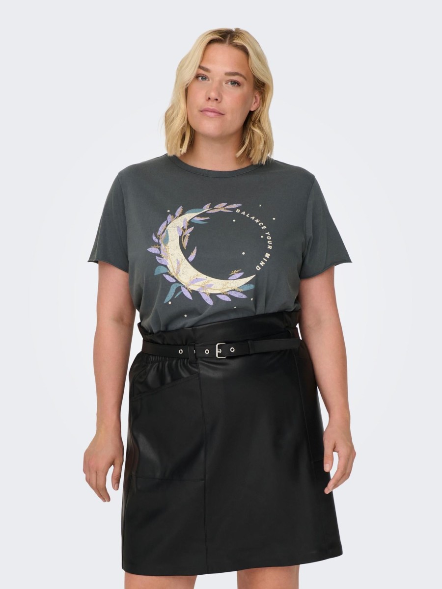 Overdele Only Carmakoma | Carmiko Life Glitter S/S Reg Tee Jrs