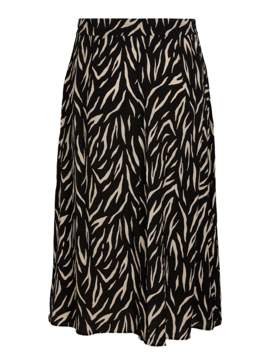 Underdele EVOKED VILA | Vielena Hw Maxi Skirt/Cur/Rt Black /Birch