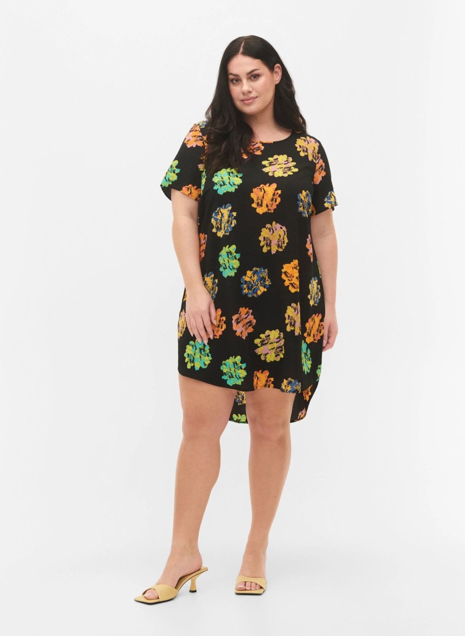 Overdele Zizzi | Zicaanni S/S Abk Dress