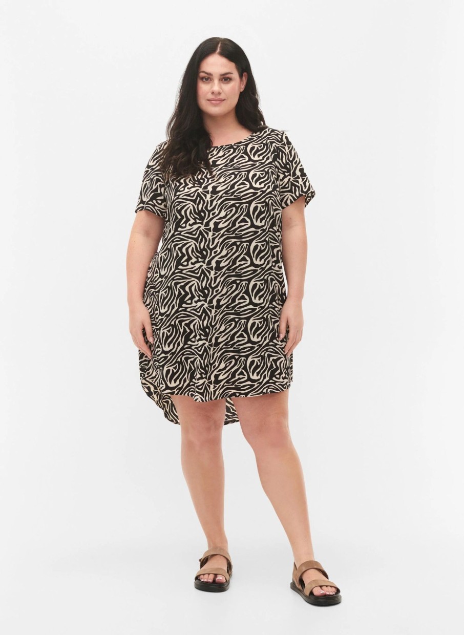 Overdele Zizzi | Zicaanni S/S Abk Dress