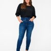 Underdele Zizzi | Bea Jeans Med Ekstra Hoj Talje Fra Zizzi