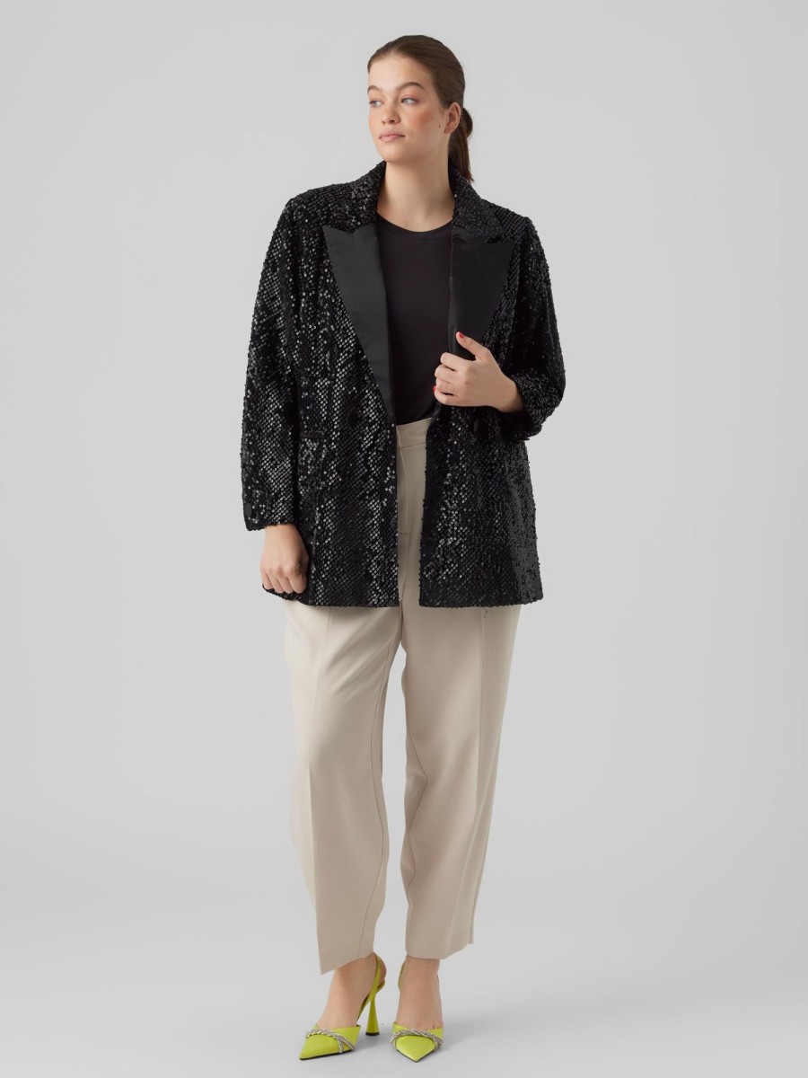 Overdele Vero Moda Curve | Vmmerle Oversize Sequins Blazer