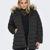 Overdele ONLY CARMAKOMA | Carnewellan Quilt Hood Fur Coat Life Otw Black Nature Fur