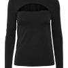 Overdele Vero Moda Curve | Vmkanhimaxi Ls Top Jrs Cur Black