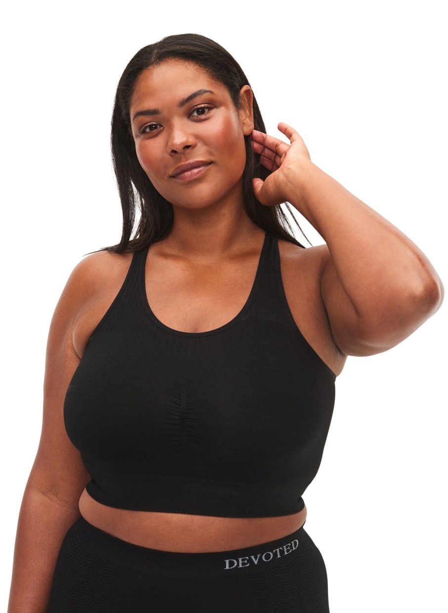 Andet ZIZZI | Zilseamless - Stripe Bra Top Black