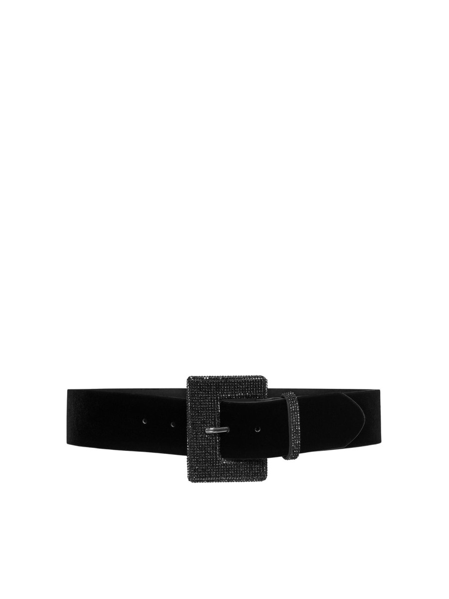 Andet ONLY CARMAKOMA | Cardiana Velvet Waist Belt Black Black