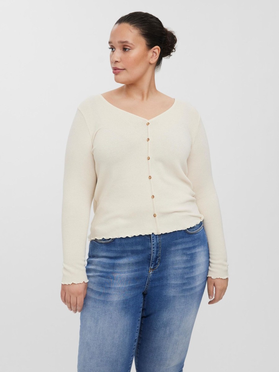 Overdele Vero Moda Curve | Kort Bluse Med Knapper Fra Vero Moda Curve