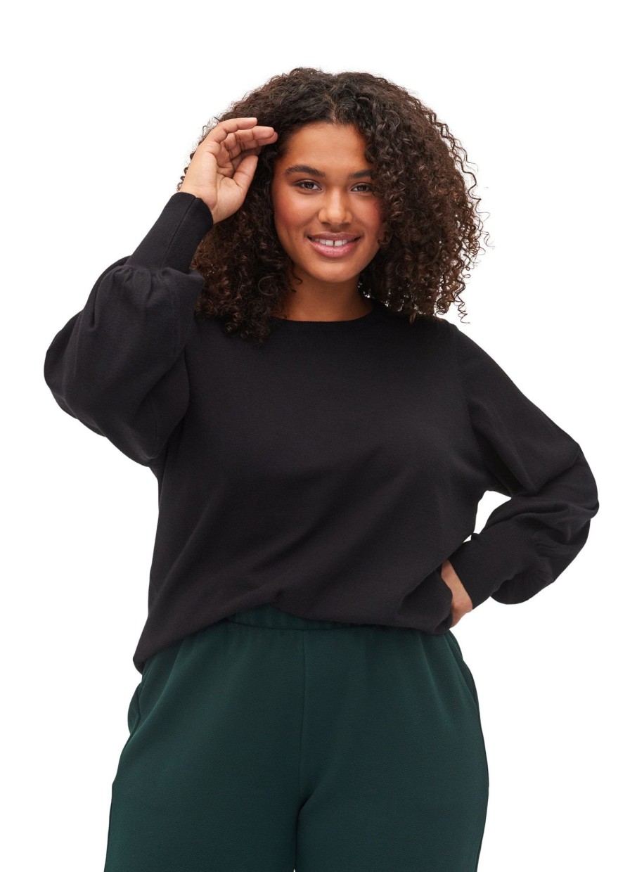 Overdele ZIZZI | Caella Plain - L/S - Pullover