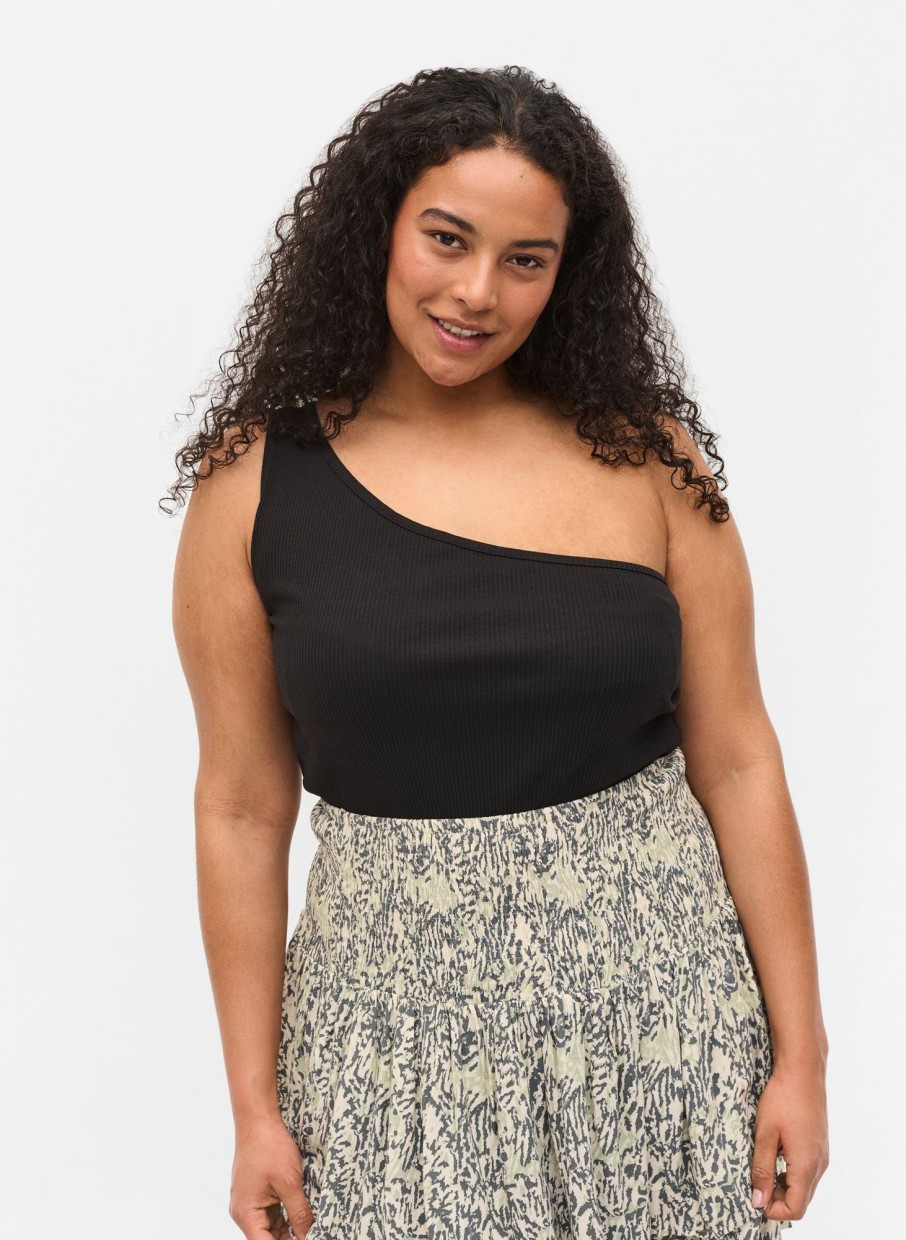 Overdele Zizzi | Zixloly One Shoulder Top