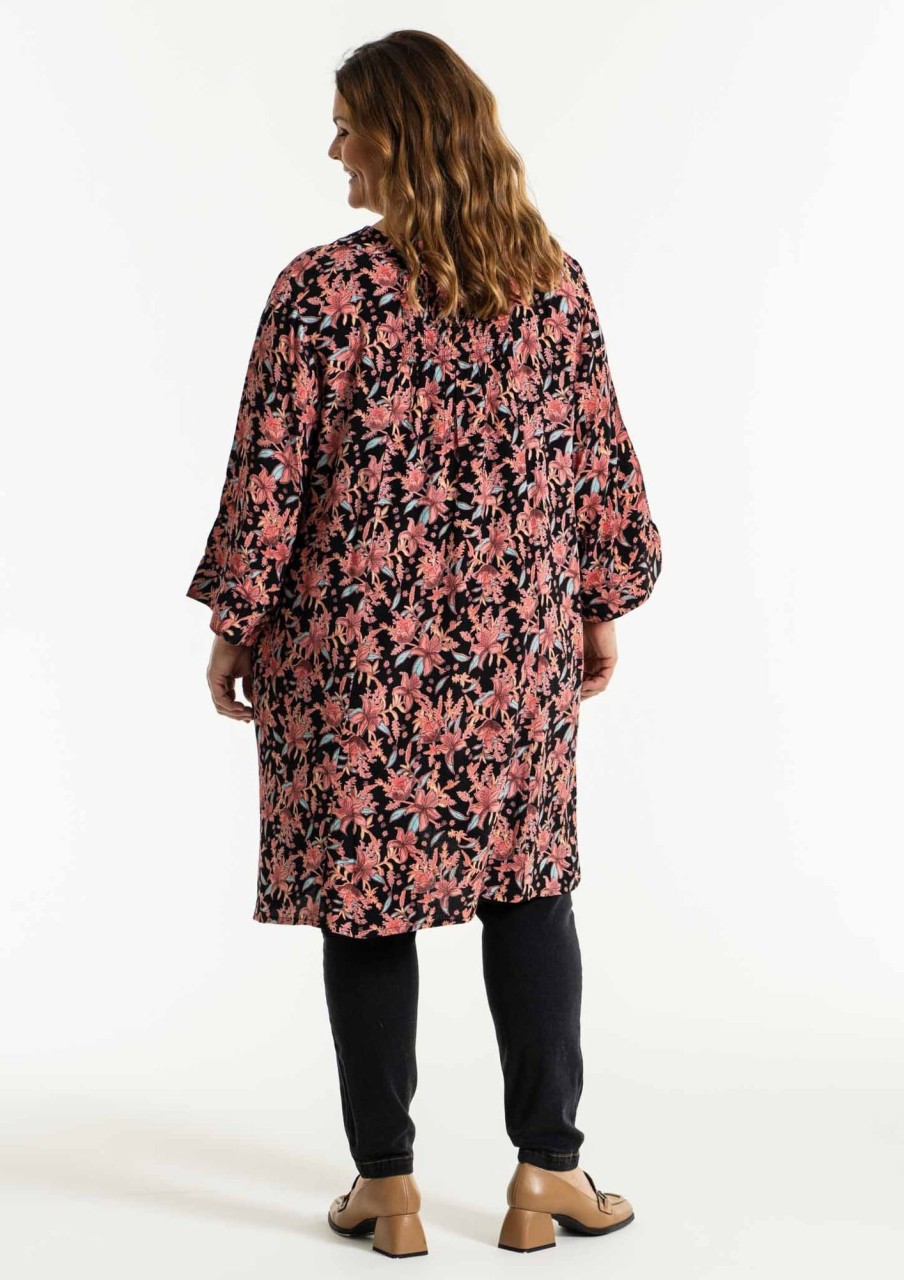 Overdele Gozzip | Goanneli Tunic Black Printed