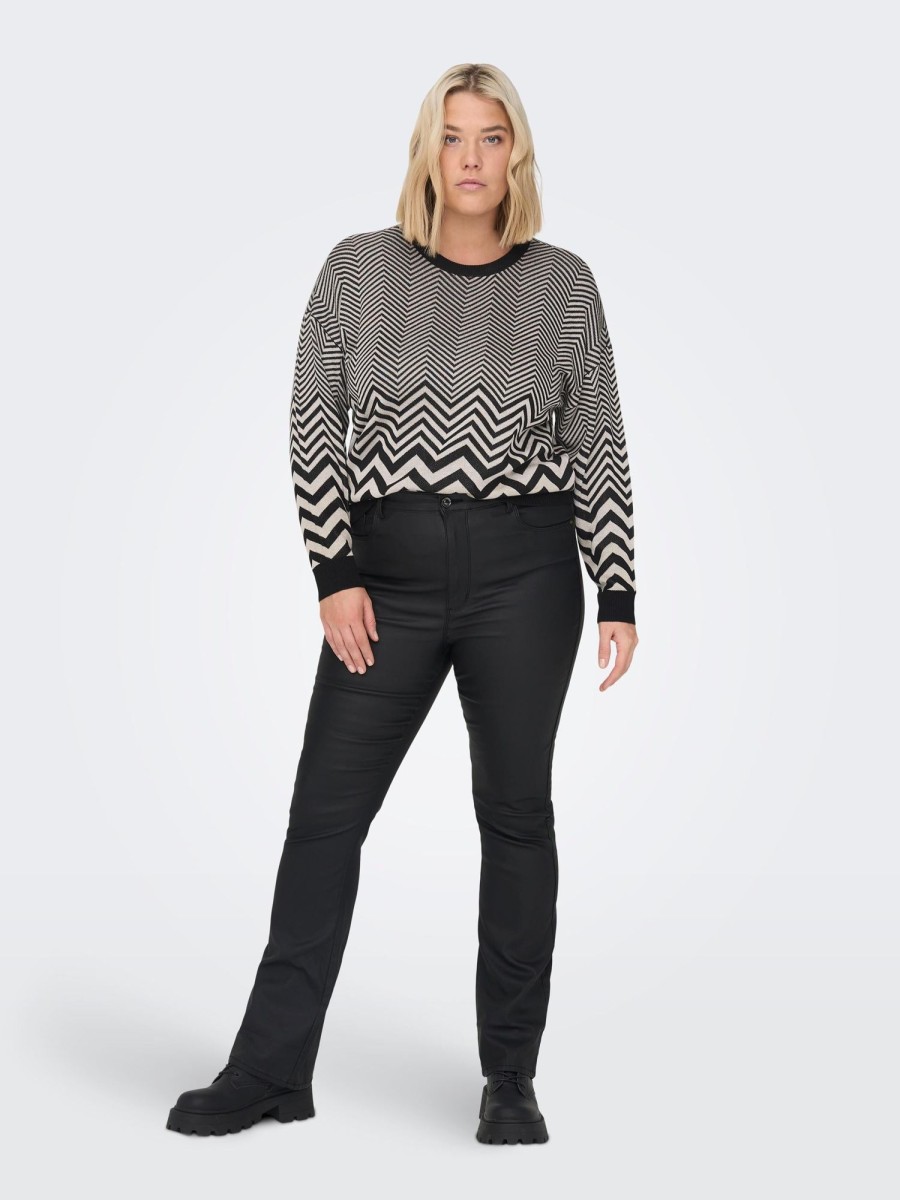 Overdele Only Carmakoma | Carnavea Jacquard O-Neck Knit