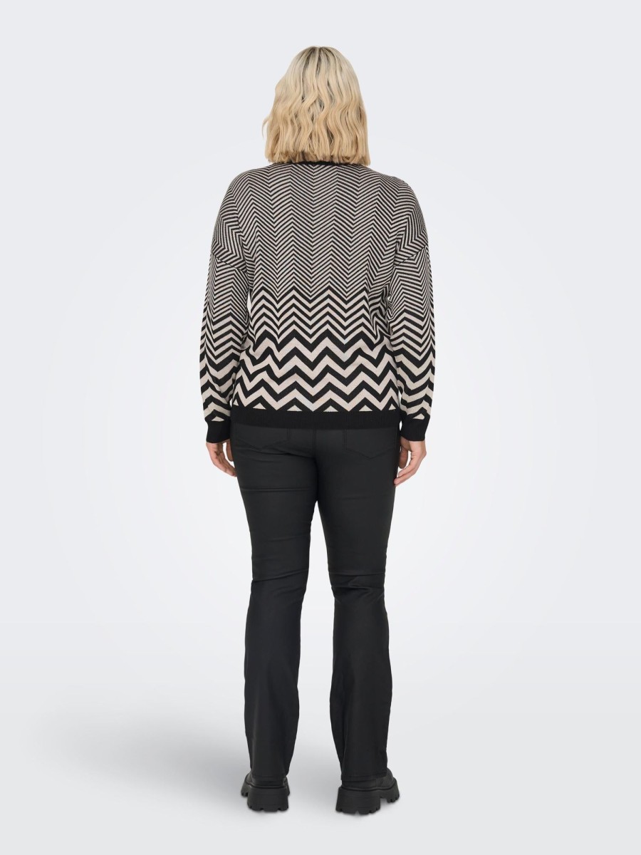 Overdele Only Carmakoma | Carnavea Jacquard O-Neck Knit