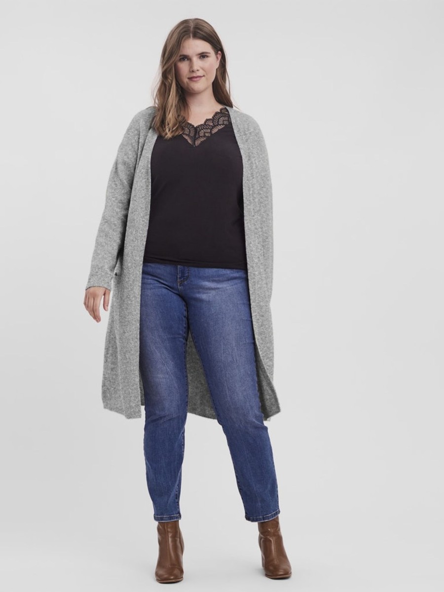 Overdele Vero Moda Curve | Vmdoffy Ls Long Open Cardi Ga Noos Cur