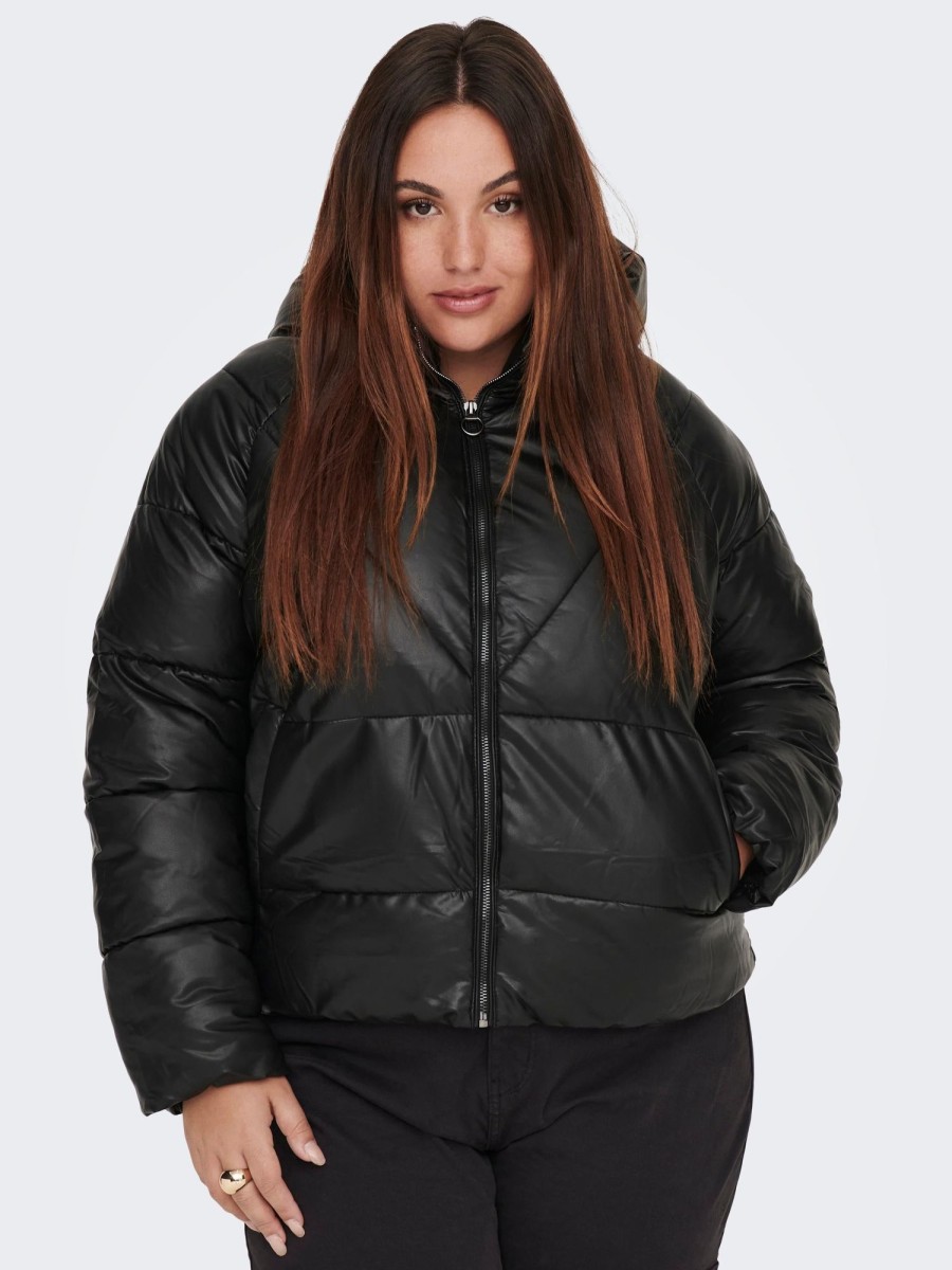 Andet Only Carmakoma | Caranja Faux Leather Puffer