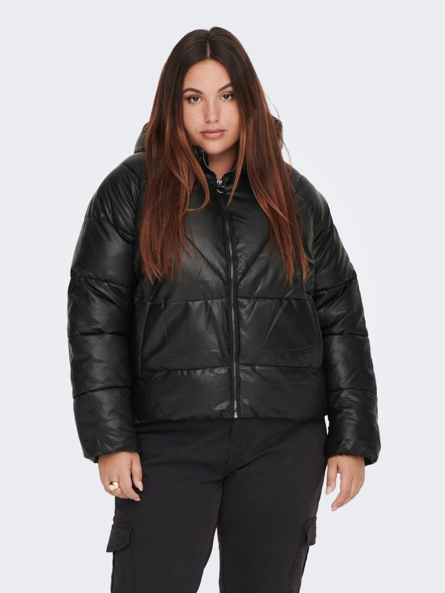 Andet Only Carmakoma | Caranja Faux Leather Puffer