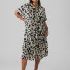 Overdele Vero Moda Curve | Vmmenny Ss Calf Shirt Dress