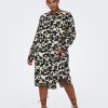 Overdele Only Carmakoma | Carmanola Life L/S Blk Dress Aop