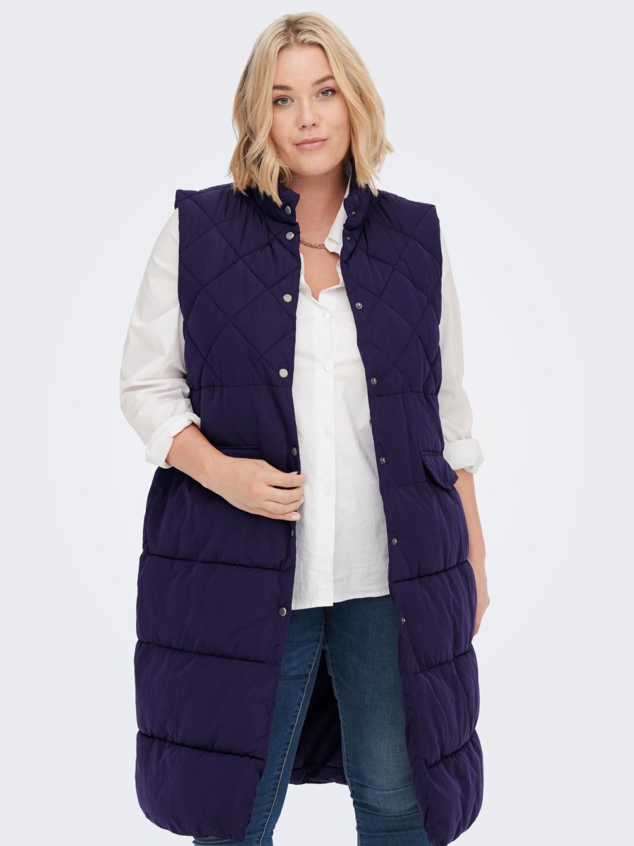 Overdele Only Carmakoma | Smart Quiltet Vest Fra Carmakoma