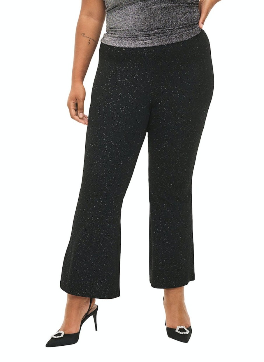 Underdele ZIZZI | Ziblhole - Flared Pants Black