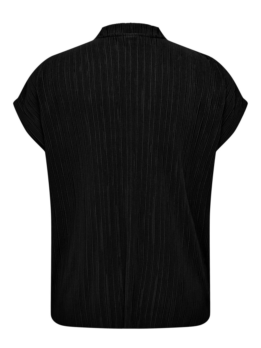 Overdele ONLY CARMAKOMA | Carrimma S/S High Neck Top Jrs Black