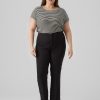 Underdele Vero Moda Curve | Vmtalivia Hr Straight Solid Pant Cur Black