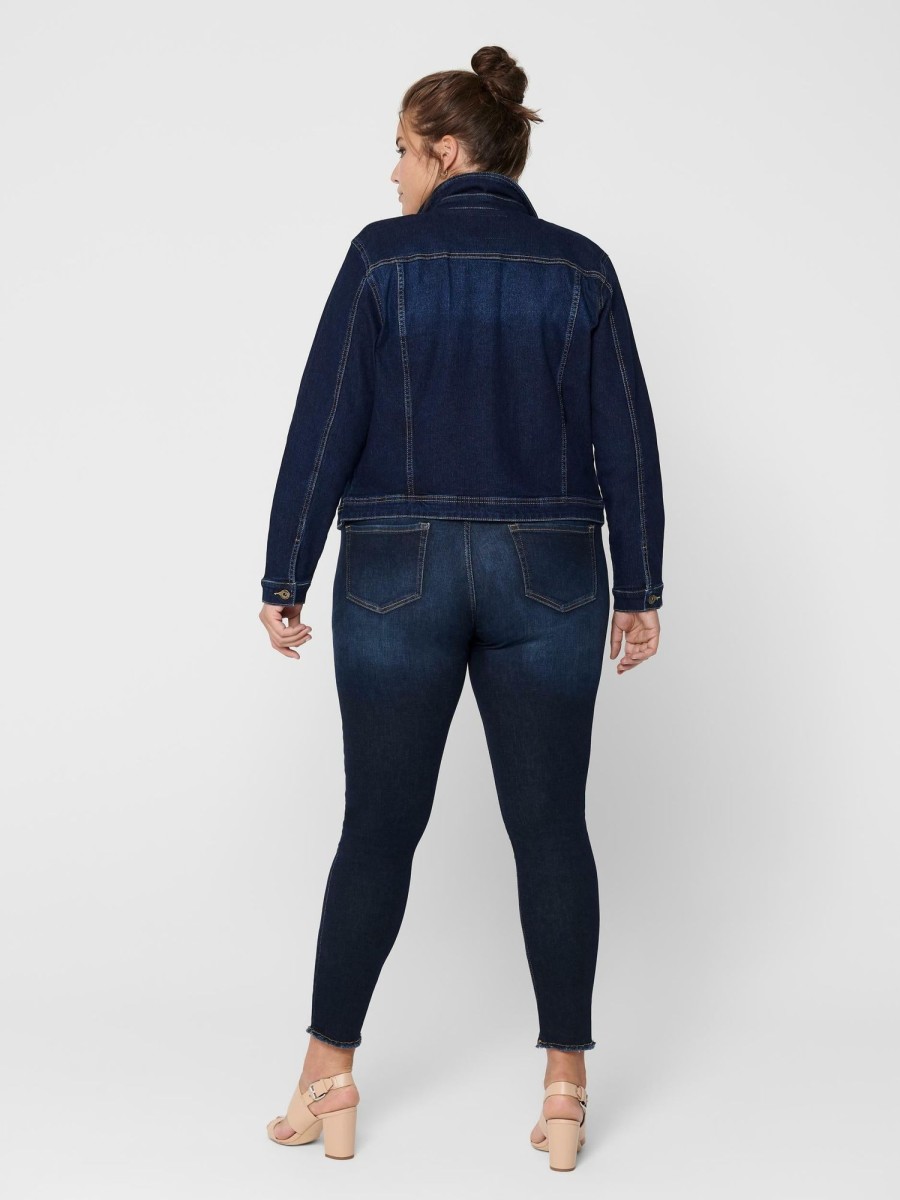 Andet Only Carmakoma | Smart Denim Jakke Fra Carmakoma