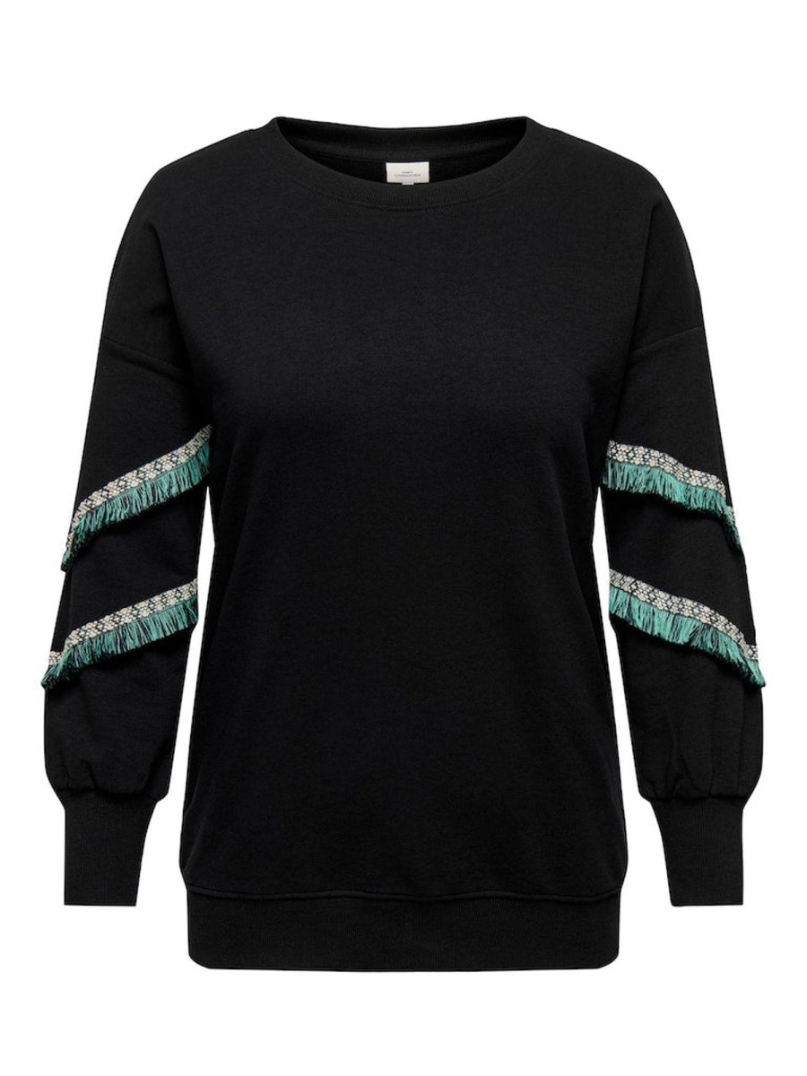 Overdele ONLY CARMAKOMA | Carnikki L/S O-Neck Swt Black