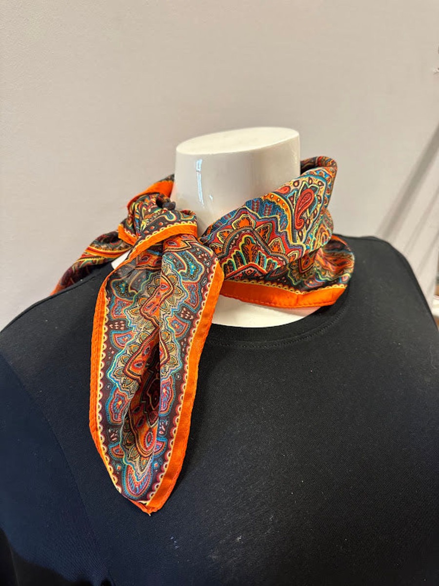 Andet Bæltekompagniet | Bk Orange Paisley Scarf