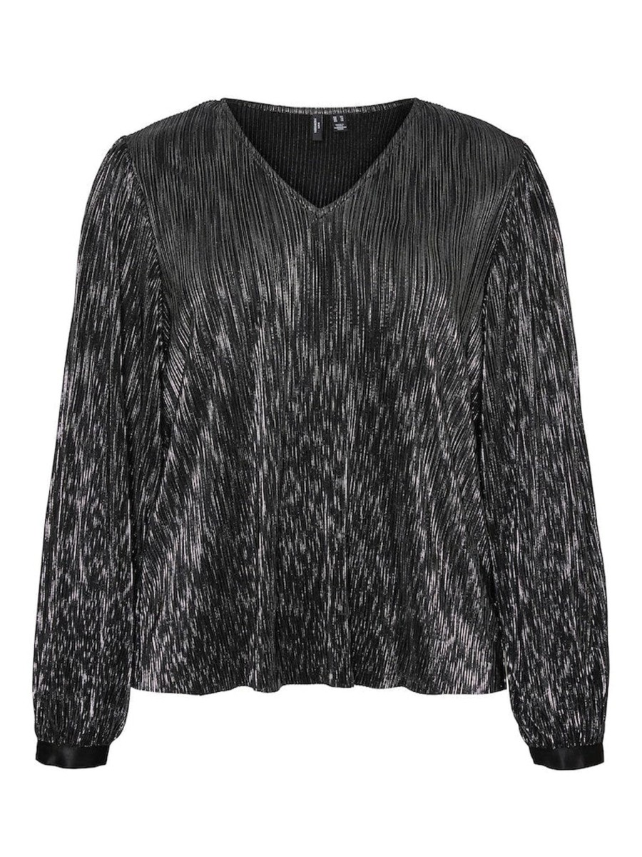 Overdele Vero Moda Curve | Vmcella L/S Top Black