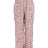 Underdele Pieces Curve | Pcselina Hw Pants Qx Bc Strawberry Pink Small Flower