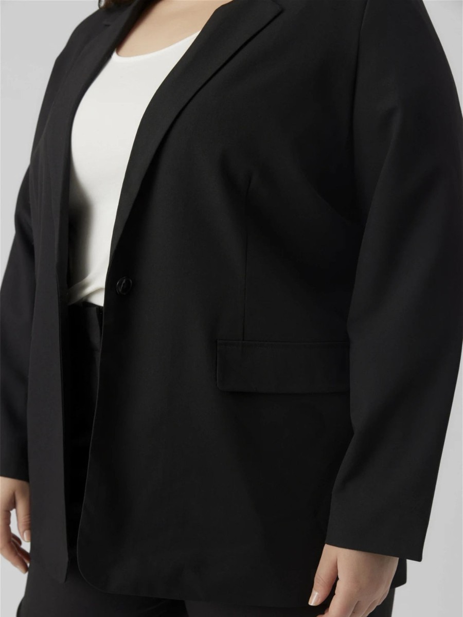 Overdele Vero Moda Curve | Vmzelda Ls Blazer Curve Noos Black