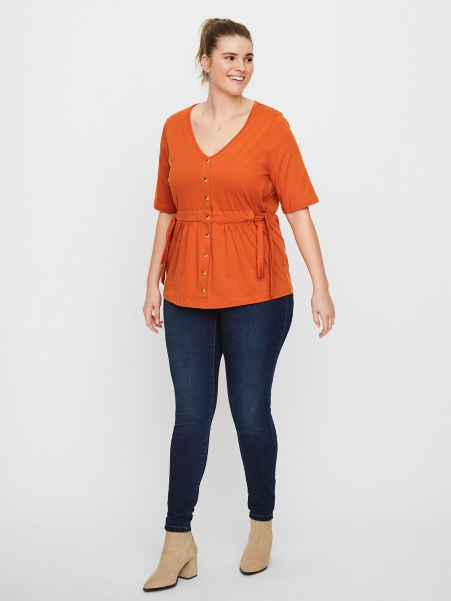 Overdele Junarose | Orange Bluse Fra Junarose