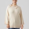 Overdele Vero Moda Curve | Vmgold Needle Highneck Zipper Blouse