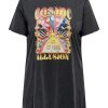 Overdele ONLY CARMAKOMA | Carmiko Cosmic Ss Long Tee Jrs Phantom Front Print Cosmic