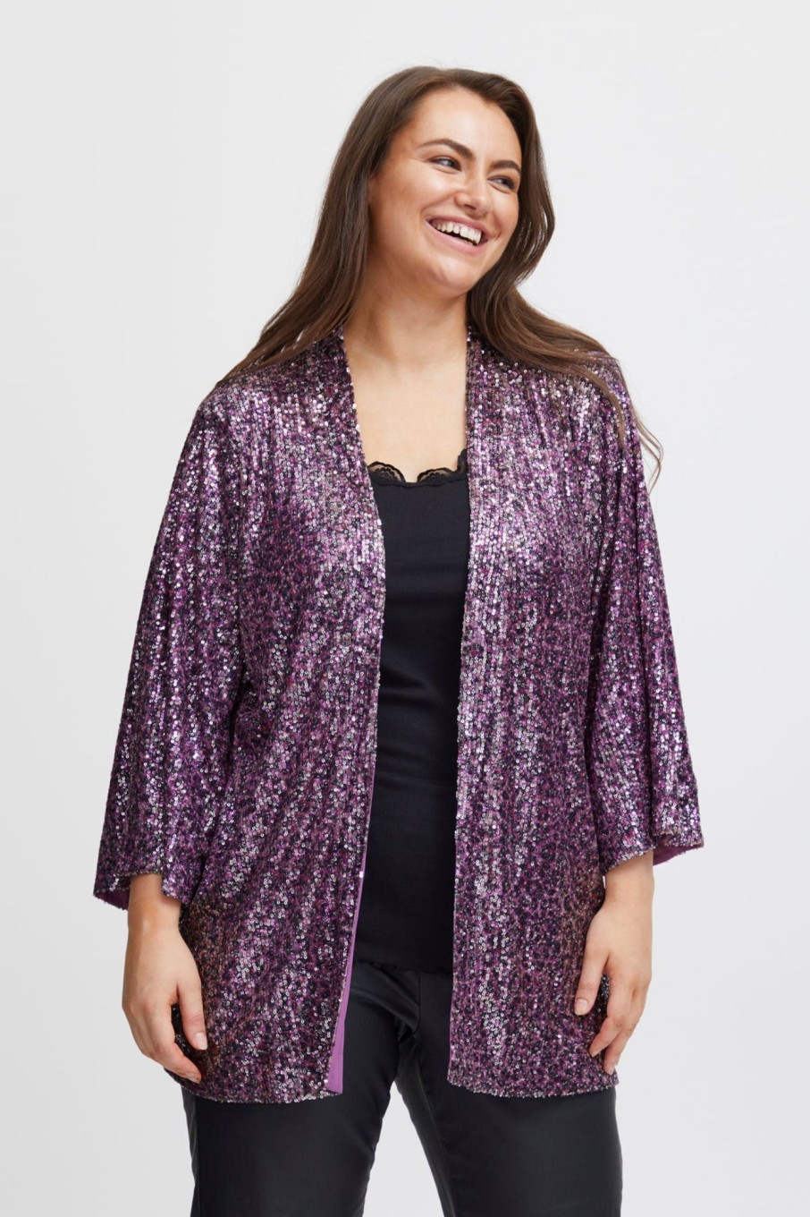 Overdele Fransa Plus Size Selection | Fpgaia Kimono Jacket