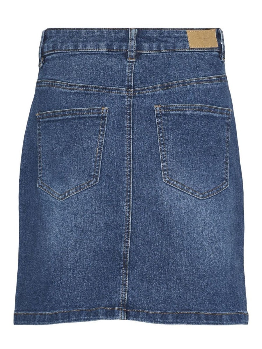 Underdele Vero Moda Curve | Vmpetra Hr Short Denim Skirt Cur Medium Blue Denim