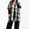 Overdele Gozzip | Gogerda Oversize Shirt Tunic Black/Offwhite Check