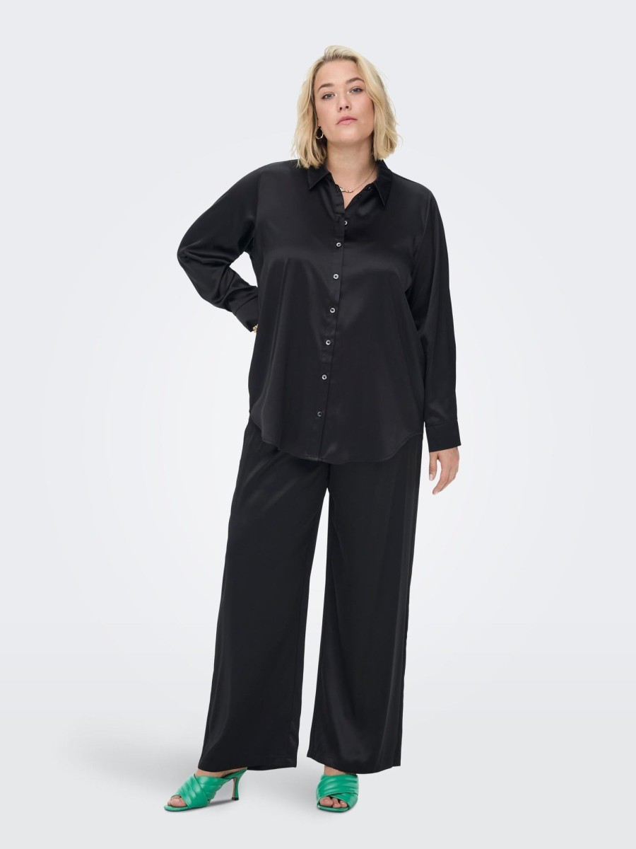 Underdele ONLY CARMAKOMA | Carvictoria Satin Pant Wvn Black