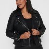 Overdele ONLY CARMAKOMA | Caremmy Faux Leather Biker Noos Black