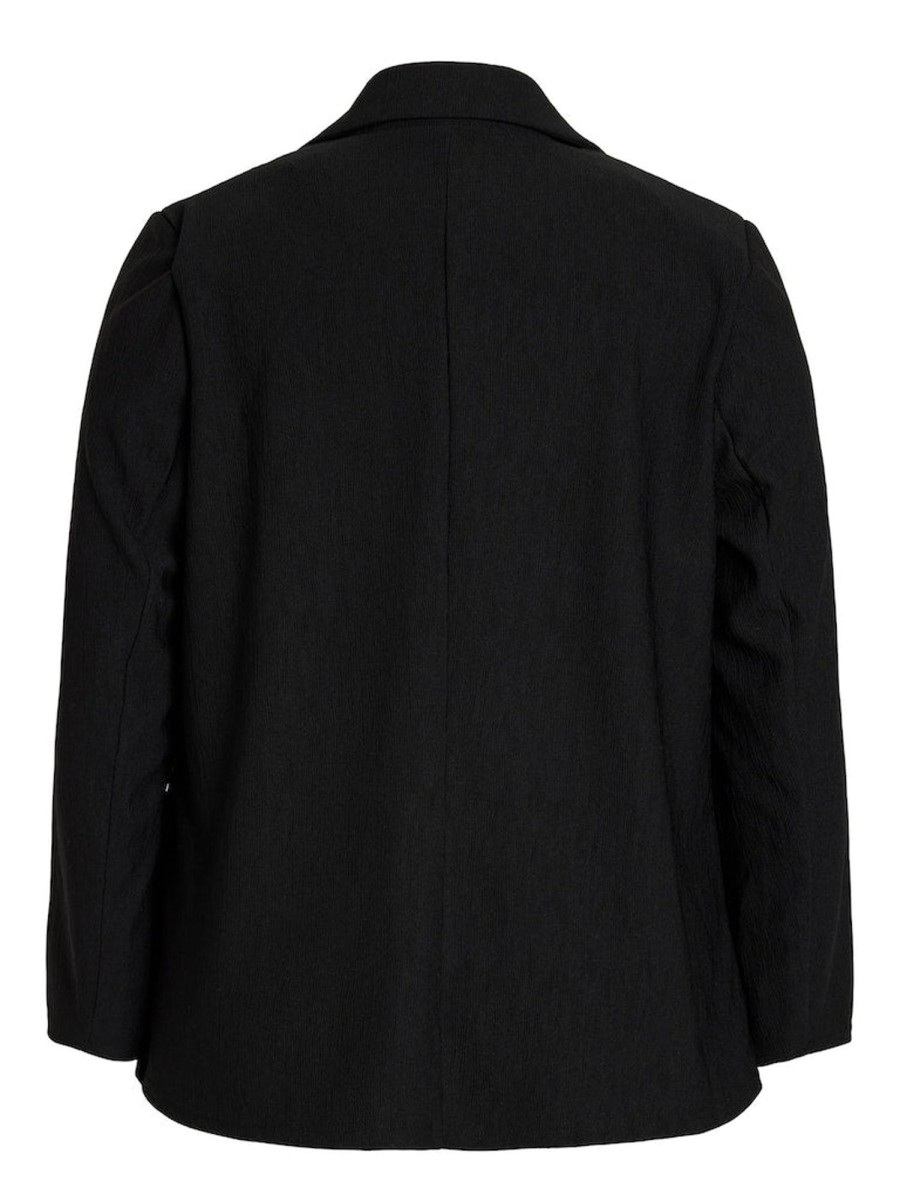 Overdele EVOKED VILA | Vimalinas L/S Blazer/Cur/Bf Black