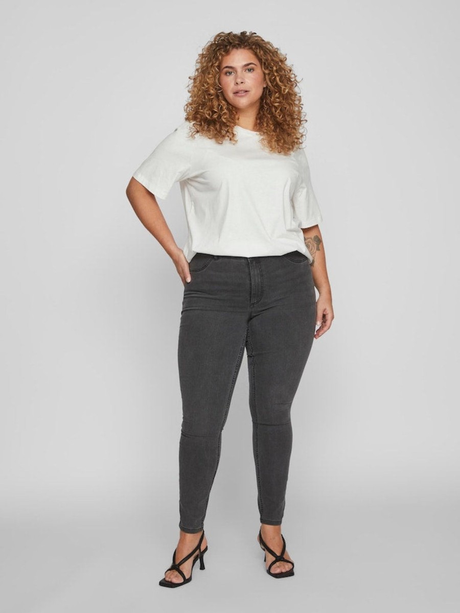 Underdele EVOKED VILA | Vijeggy Ana Hw Jeggings/Cur Medium Grey Denim