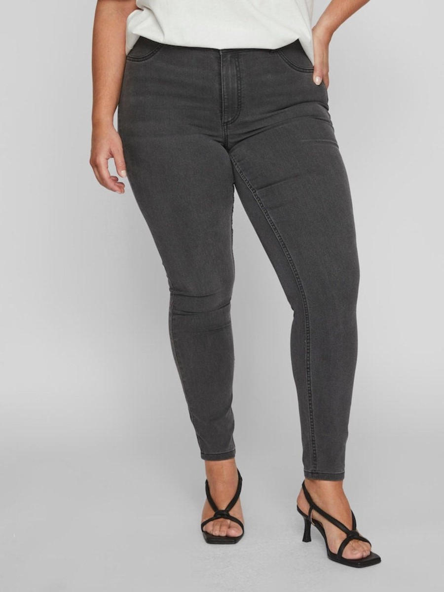 Underdele EVOKED VILA | Vijeggy Ana Hw Jeggings/Cur Medium Grey Denim