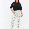 Underdele ZIZZI | Zijsea - Amy Jeans White Flower Aop L78