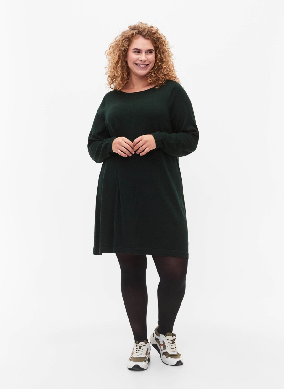 Overdele Zizzi | Zimshape - L/S - Abk Dress