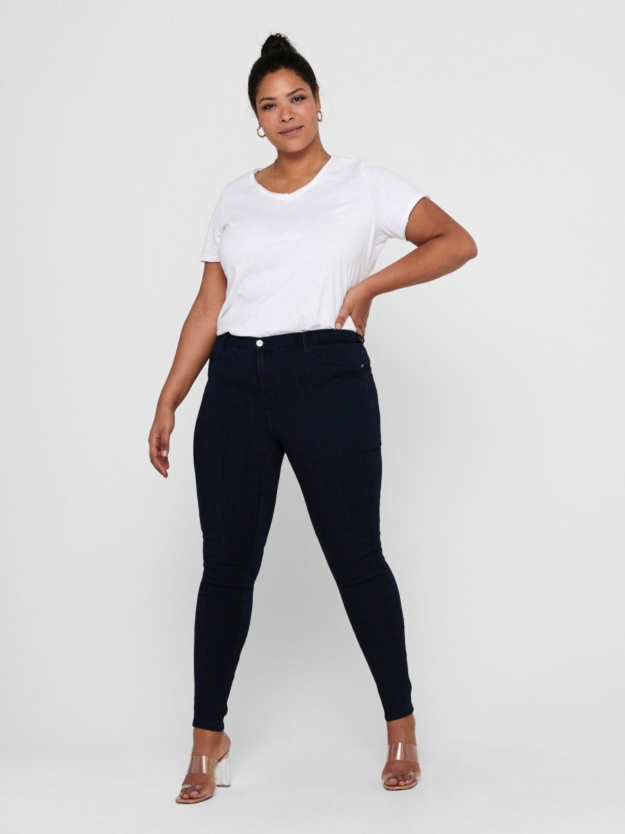 Andet Only Carmakoma | Carstorm Push Up Hw Dbd Jeans Noos