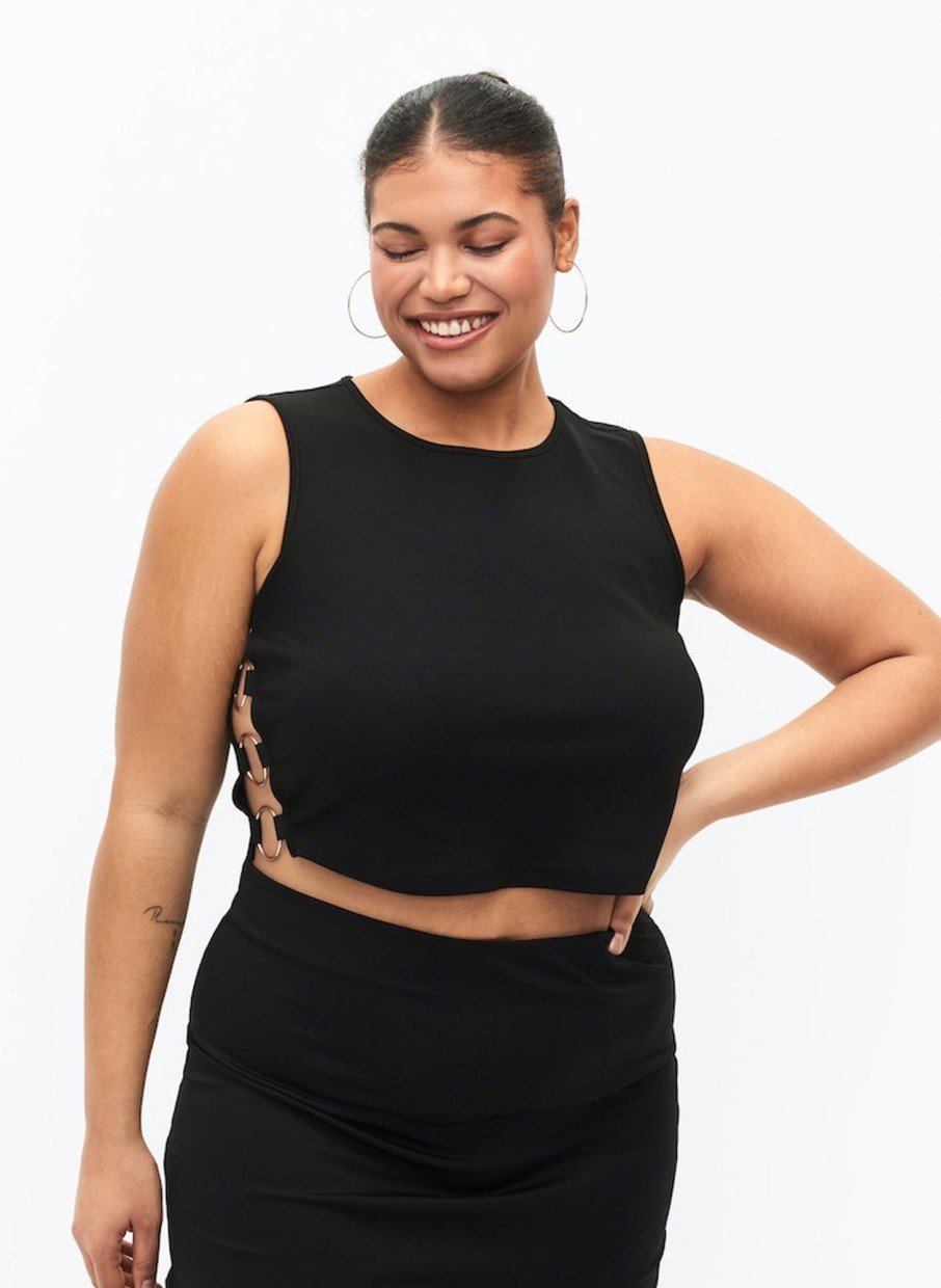 Overdele Zizzi | Zibldanie, S/L, Crop Top