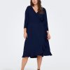 Overdele Only Carmakoma | Carnew Livia 3/4 Wrap Calf Dress