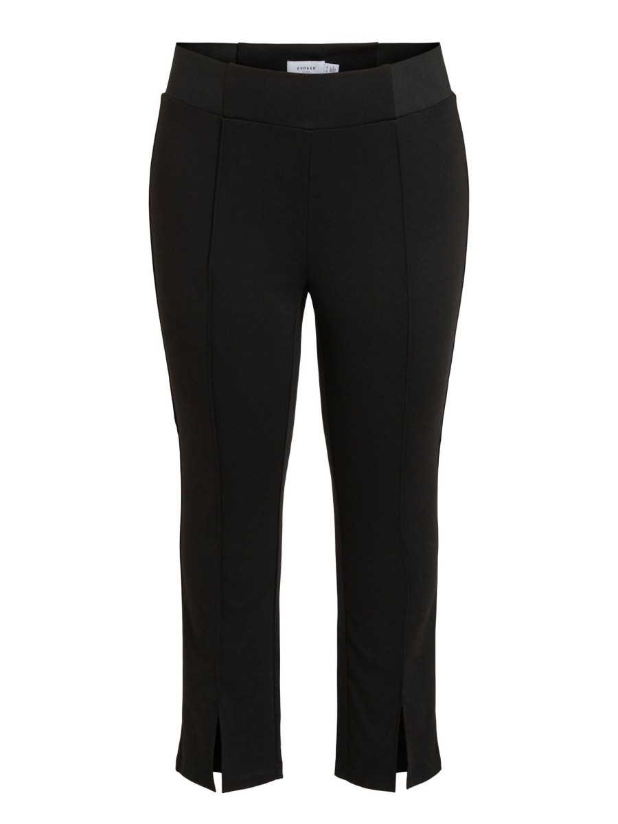 Underdele EVOKED VILA | Viloggi Hw Slit 7/8 Leggings/Cur Black